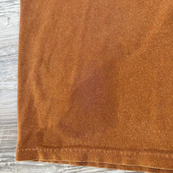 Distressed Graphic Tee NO JOB Shirt Rust Brown Oversized Grunge Unisex 90s Vibe - Picture 4 of 6